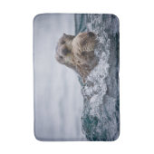 最も可愛い赤ん坊の動物 |オッターベビーとマザー バスマット (正面縦)