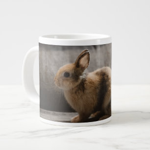 最も可愛い赤ん坊の動物 オランダ矮小ウサギ ジャンボコーヒーマグカップ