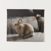 最も可愛い赤ん坊の動物 |オランダ矮小ウサギ タペストリー (正面(横))