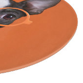 最も可愛い赤ん坊の動物 |オレンジボストンテリア カッティングボード (角)