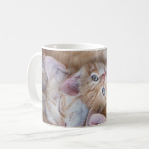 最も可愛い赤ん坊の動物 オレンジ色の子猫パイル コーヒーマグカップ