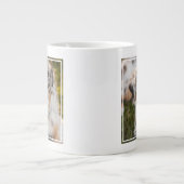 最も可愛い赤ん坊の動物 |オーストラリアの羊飼い犬 ジャンボコーヒーマグカップ (正面)