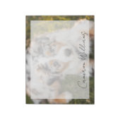 最も可愛い赤ん坊の動物 |オーストラリアの羊飼い犬 ノートパッド (回転)