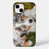 最も可愛い赤ん坊の動物 |オーストラリアの羊飼い犬 Case-Mate iPhoneケース (裏面)