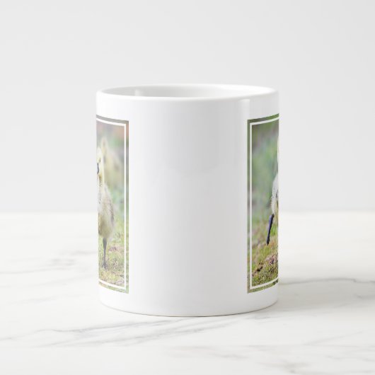 最も可愛い赤ん坊の動物 |カナダのガチョウ ジャンボコーヒーマグカップ (正面)