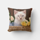 最も可愛い赤ん坊の動物 |キットン&イエローローズ クッション (正面)