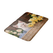 最も可愛い赤ん坊の動物 |キットン&イエローローズ バスマット (アングル)