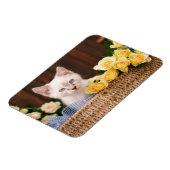 最も可愛い赤ん坊の動物 |キットン&イエローローズ マグネット (左側)