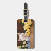 最も可愛い赤ん坊の動物 |キットン&イエローローズ ラゲッジタグ (正面縦)