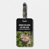 最も可愛い赤ん坊の動物 |キツネキット ラゲッジタグ (裏面縦)