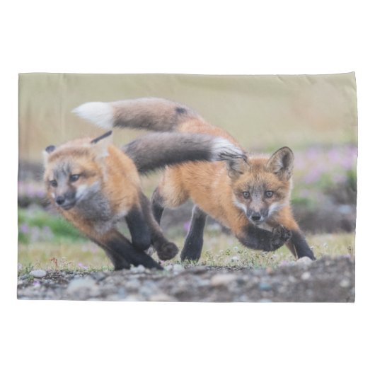 最も可愛い赤ん坊の動物 |キツネパッ遊プ 枕カバー (裏面)