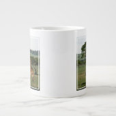 最も可愛い赤ん坊の動物 |キリン・カーフ&ママ ジャンボコーヒーマグカップ (正面)