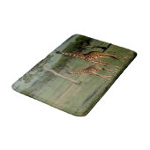 最も可愛い赤ん坊の動物 |キリン・カーフ&ママ バスマット (アングル)