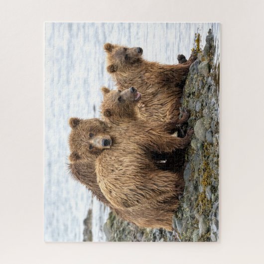 最も可愛い赤ん坊の動物 |クマとカブ ジグソーパズル (縦)