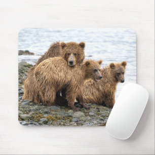 最も可愛い赤ん坊の動物 クマとカブ マウスパッド