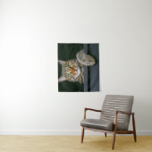 最も可愛い赤ん坊の動物 |グレータブビーキャット顔 タペストリー (インサイチュ)