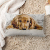 最も可愛い赤ん坊の動物 |コッカースパニエル犬子犬 ランバークッション (ブランケット)