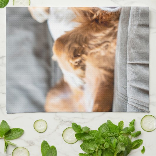 最も可愛い赤ん坊の動物 |コッカースパニエル犬 キッチンタオル (折り畳み)