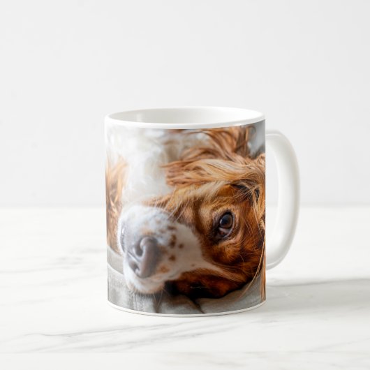 最も可愛い赤ん坊の動物 |コッカースパニエル犬 コーヒーマグカップ (正面右)