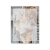 最も可愛い赤ん坊の動物 |コッカースパニエル犬 ノートパッド (回転)