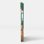 最も可愛い赤ん坊の動物 |コルギオンティール（緑がかった色） iPhoneケース (左側面)