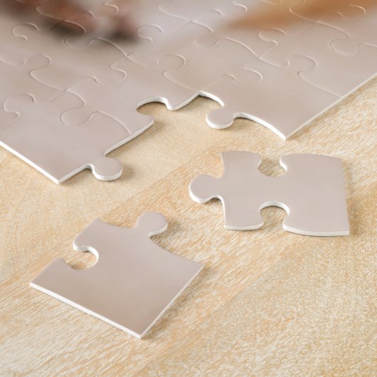 最も可愛い赤ん坊の動物 |コルギポートレートオンオレンジ ジグソーパズル (側面)