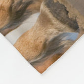 最も可愛い赤ん坊の動物 |コロ生まれたばかりのラの野生の馬 フリースブランケット (角)