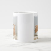 最も可愛い赤ん坊の動物 |コーギと丸太の子犬 ジャンボコーヒーマグカップ (正面)