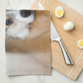 最も可愛い赤ん坊の動物 |コーギパピー探し キッチンタオル (四つ折り)