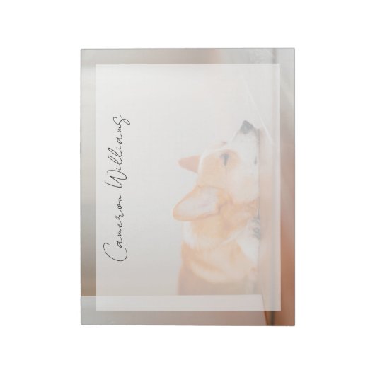 最も可愛い赤ん坊の動物 |コーギ眠り ノートパッド (回転)