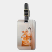 最も可愛い赤ん坊の動物 |コーギ眠り ラゲッジタグ (正面縦)