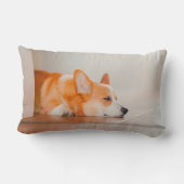 最も可愛い赤ん坊の動物 |コーギ眠り ランバークッション (裏面)