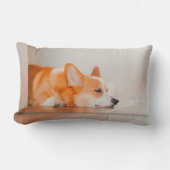 最も可愛い赤ん坊の動物 |コーギ眠り ランバークッション (正面)