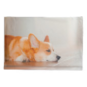 最も可愛い赤ん坊の動物 |コーギ眠り 枕カバー (裏面)