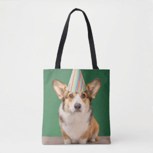 最も可愛い赤ん坊の動物 コーギ誕生日子犬 トートバッグ