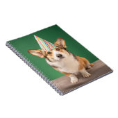 最も可愛い赤ん坊の動物 |コーギ誕生日子犬 ノートブック (右側)