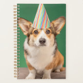 最も可愛い赤ん坊の動物 |コーギ誕生日子犬 プランナー手帳 (正面)