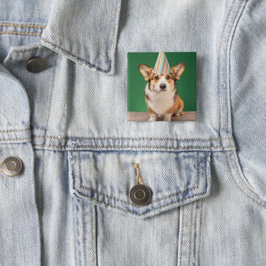 最も可愛い赤ん坊の動物 |コーギ誕生日子犬 缶バッジ (インサイチュ)
