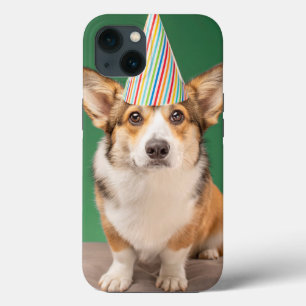 最も可愛い赤ん坊の動物 コーギ誕生日子犬 iPhone 13ケース