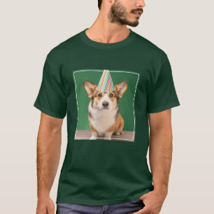 最も可愛い赤ん坊の動物 コーギ誕生日子犬 Tシャツ