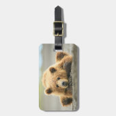 最も可愛い赤ん坊の動物 |コースタルブラウンベア ラゲッジタグ (正面縦)
