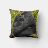 最も可愛い赤ん坊の動物 |ゴリラとベビー クッション (正面)