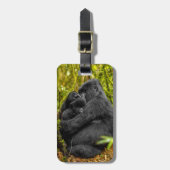 最も可愛い赤ん坊の動物 |ゴリラとベビー ラゲッジタグ (正面縦)
