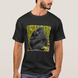 最も可愛い赤ん坊の動物 ゴリラとベビー Tシャツ