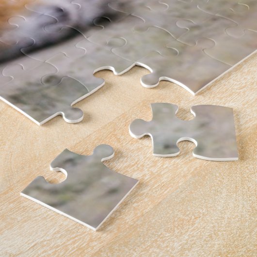 最も可愛い赤ん坊の動物 |シベリアのタイガーファミリー ジグソーパズル (側面)