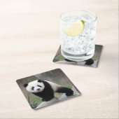 最も可愛い赤ん坊の動物 |ジャイアントパンダベビー スクエアペーパーコースター (インサイチュ)