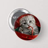 最も可愛い赤ん坊の動物 |スコティッシュフォールドキットン 缶バッジ (正面&裏面)