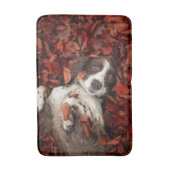 最も可愛い赤ん坊の動物 |スパニエル犬(紅葉) バスマット (正面縦)