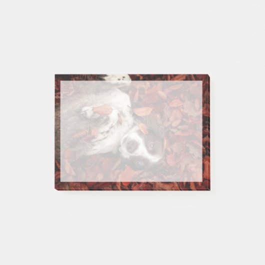 最も可愛い赤ん坊の動物 |スパニエル犬(紅葉) ポストイット (正面)