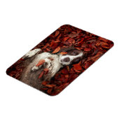 最も可愛い赤ん坊の動物 |スパニエル犬(紅葉) マグネット (左側)